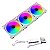 Kit 3 Fans Gamer Ryvel Blanc White 120mm ARGB com Controladora e Controle – RY-FN-BL-WT - Imagem 5