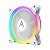 Kit 3 Fans Gamer Ryvel Luna White 120mm ARGB com Controladora e Controle – RY-FN-LN-WT - Imagem 5