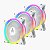 Kit 3 Fans Gamer Ryvel Luna White 120mm ARGB com Controladora e Controle – RY-FN-LN-WT - Imagem 2