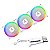 Kit 3 Fans Gamer Ryvel Luna White 120mm ARGB com Controladora e Controle – RY-FN-LN-WT - Imagem 3