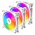 Kit 3 Fans Gamer Ryvel Lycan White 120mm ARGB com Controladora e Controle – RY-FN-LY-WT - Imagem 2