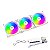 Kit 3 Fans Gamer Ryvel Lycan White 120mm ARGB com Controladora e Controle – RY-FN-LY-WT - Imagem 3