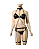 HARNESS FEMININO DOMINIC COM CORRENTES - Imagem 3