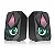 CAIXA SOM C3TECH SP-L60BK RGB 2.0 USB/P2 6W RMS PRETA - Imagem 1