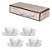 Jogo de Xícaras para Café com Pires de Vidro Bee 80ml 4 Peças Hauskraft Ref.JGXC101 - Imagem 1