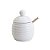 Meleira de Porcelana com Espátula em Madeira 250ml Hauskraft Ref.PCLN-016 - Imagem 1