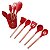 Kit Talheres de Silicone Flórida 12 peças Vermelho Ke Home Ref.6863 - Imagem 3