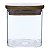Pote Hermético de Vidro com Tampa de Bambu 550ml Casíta Ref.CA16107 - Imagem 1