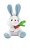 Coelho de Pelúcia Decorativo Branco 11cm em Poliéster Multiart Ref.PAS0141 - Imagem 1