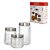 Pote Red Vidro Cabane 3 Peças Hauskraft Ref.POTE216 - Imagem 1
