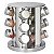 Porta Condimento 12 Peças de Vidro com Suporte Vertical Giratório Prata Hauskraft Ref.PCON-008 - Imagem 3