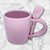 Caneca Rosa com Colher 300ml - Imagem 3