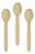 Kit Talher Colheres de Madeira 14cm 50UN - Imagem 1