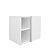 Conjunto Gabinete para Banheiro Branco 55cm sem Cuba Harpia - Imagem 7