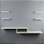 Rack TV Nicho Suspenso para Quarto Sala Branco 110cm - Imagem 2