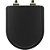 Assento Sanitário Poliéster Soft Close Nexo Onix (Preto Fosco) para Vaso Roca com Ferragem Dourada - Imagem 1