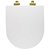 Assento Poliester Soft Close Antimicrobiano Carrara Branco para vaso Deca com Ferragem Dourada - Imagem 6