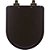 Assento Sanitário MDF Soft Close Link/LK Marrom Fosco para Vaso Deca com Ferragem Marrom - Imagem 1