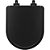 Assento Sanitário MDF Soft Close Smart Onix (Preto Fosco) para Vaso Celite com Ferragem Preta - Imagem 1