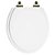 Assento Sanitário Poliéster Soft Close Oval Branco para Todas as Marcas com Ferragem Dourada - Imagem 1