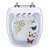 Tampa de Vaso Poliéster Decorada Borboleta City Branco para louça Celite - Imagem 1