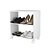 Sapateira para 4 pares de Sapatos Valencia Branca com rodinhas - Imagem 1