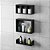 Conjunto Kit 3 Nichos Prateleiras Decorativas Preta para Banheiro - Imagem 2
