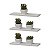 Kit Com 3 Prateleiras Brancas 40x20cm Com Suporte Invisivel - Imagem 1