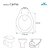 Assento Sanitario Poliester com Amortecedor Carina Silver (Cinza Claro) para Vaso Ideal Standard - Imagem 3