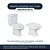 Assento Sanitario Poliester com Amortecedor Valentina Branco para Vaso Hervy - Imagem 4