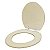 Assento Sanitário Almofadado Convencional / Oval Bege Claro para vaso Deca - Imagem 1