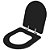 Assento Sanitário Poliester Soft Close Smart Preto para vaso Celite - Imagem 2