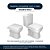 Assento Sanitário Poliester Quadra Creme para vaso Deca - Imagem 4