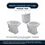 Assento Sanitário Poliester Primula Plus Cinza Escuro para vaso Fiori - Imagem 4
