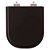 Assento Sanitário Poliéster Soft Close Flox Preto para vaso Fiori - Imagem 1