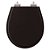 Assento Sanitário Poliester Soft Close Aries Preto para vaso Eternit 6lpf - Imagem 1