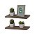 Kit 2 Prateleiras 30 x 15cm Nogal Suporte Invisível - Imagem 1