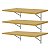 Kit 3 Prateleiras 90 x 25cm Amarela Com Mão Francesa - Imagem 1