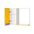 Armário para Banheiro com Espelho Amarelo Puxador de Metal - Imagem 2