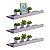 Kit 3 Prateleiras Porta Quadros 70 x 15cm Cinza Claro Suporte Invisível - Imagem 1