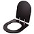 Assento Sanitário Poliester Soft Close Link Marrom Fosco para vaso Deca - Imagem 2