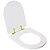 Assento Sanitário Smart Branco para vaso Celite Com Ferragem Dourada - Imagem 2
