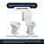 Assento Sanitário Soft Close Convencional Oval Cinza Platina para vaso Incepa - Imagem 4