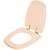 Assento Sanitário Soft Close Monte Carlo Rosa Floral para vaso Deca com Ferragem Dourada - Imagem 2