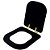 Assento Sanitário Soft Close Piano Preto Fosco para vaso Deca com Ferragem Dourada - Imagem 2