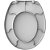 Assento Sanitário Polipropileno Oval Premium Universal Cinza Claro/ Cinza Prata - Imagem 3