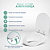 Assento Sanitário Poliester Decorado Smart Branco com Borboleta para Vaso Celite - Imagem 4