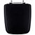 Assento Sanitário Poliester Boss Matte Black Preto Matte para vaso Incepa - Imagem 1