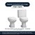 Assento Sanitário Poliester Angra Branco para vaso Logasa - Imagem 4