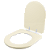 Assento Sanitário Almofadado Riviera Bege Claro para vaso Celite - Imagem 2